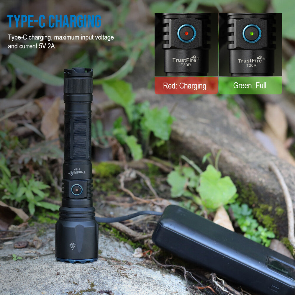 650 Lumen Tactical Laser Flashlight with USB-C Charging & Remote Switch