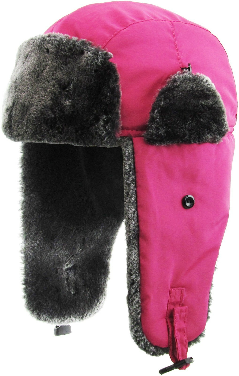 Solid Camo Soft Fur Aviator Trapper Winter Hat Ski Warm Cap