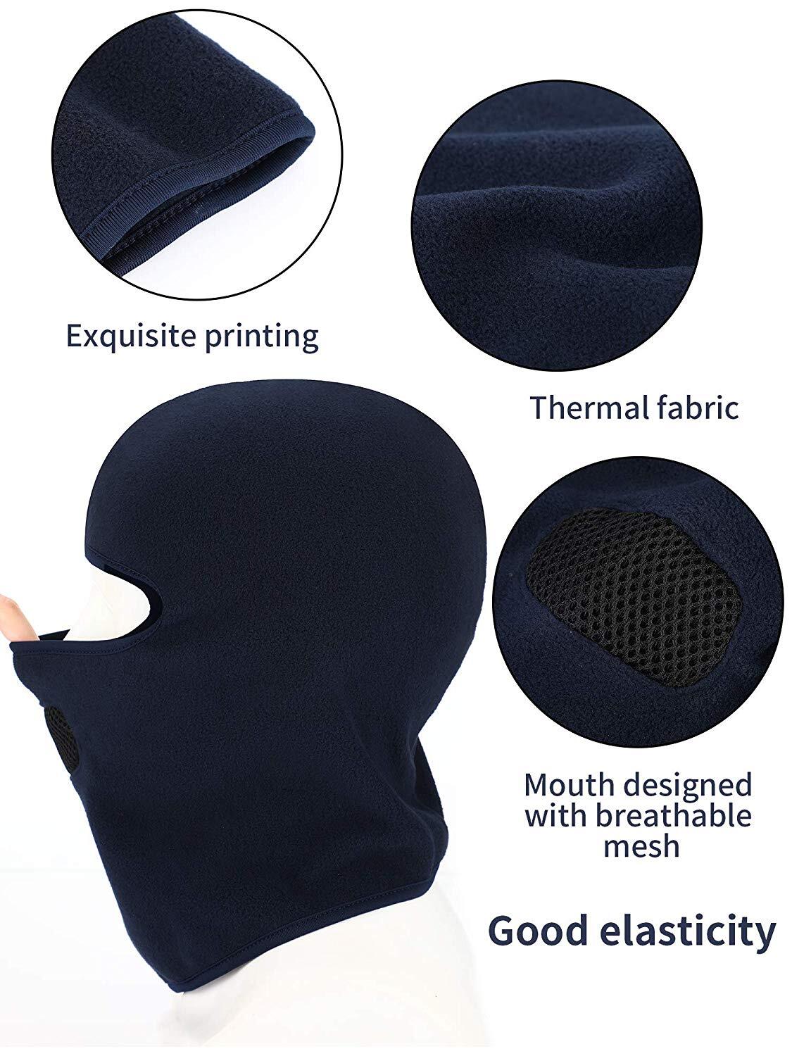 Unisex Thermal Ski Mask Fleece Full Face Cover for Winter Outdoor Sports