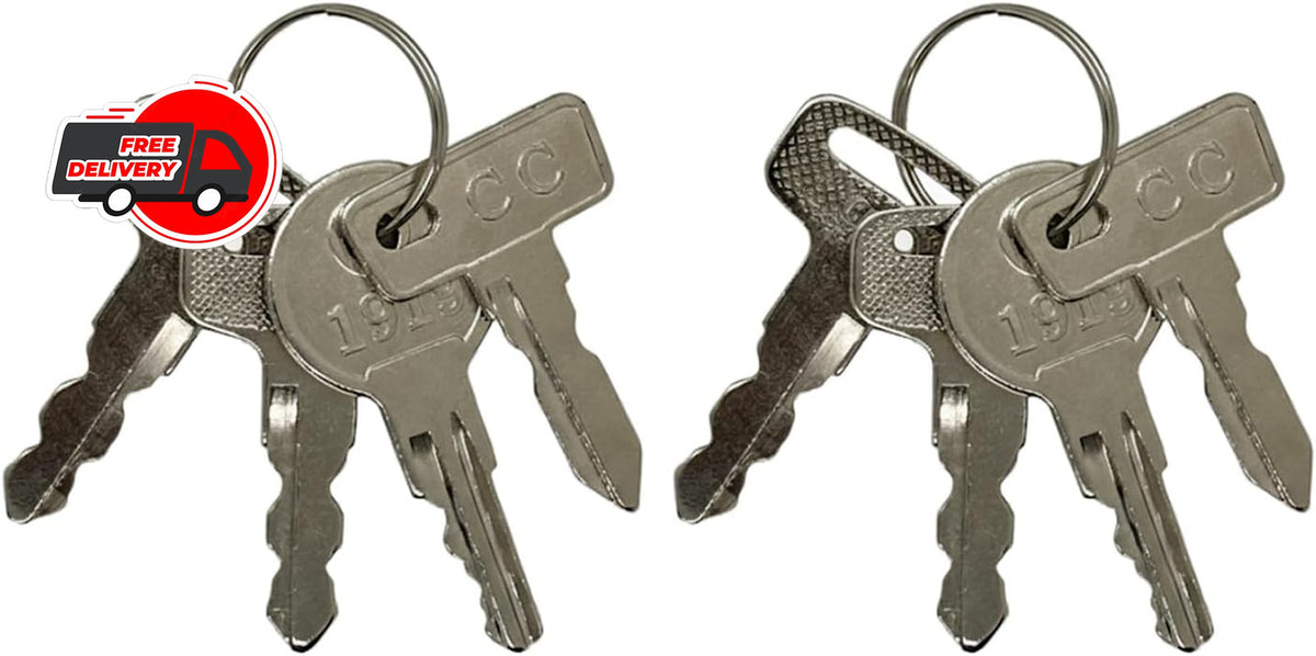 Golf Cart Key Set - 8 Replacement Keys for EZGO, Club Car, Yamaha