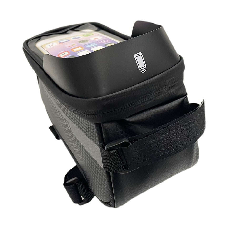 Waterproof Bicycle Phone Bag with Large Capacity and Double Zippers