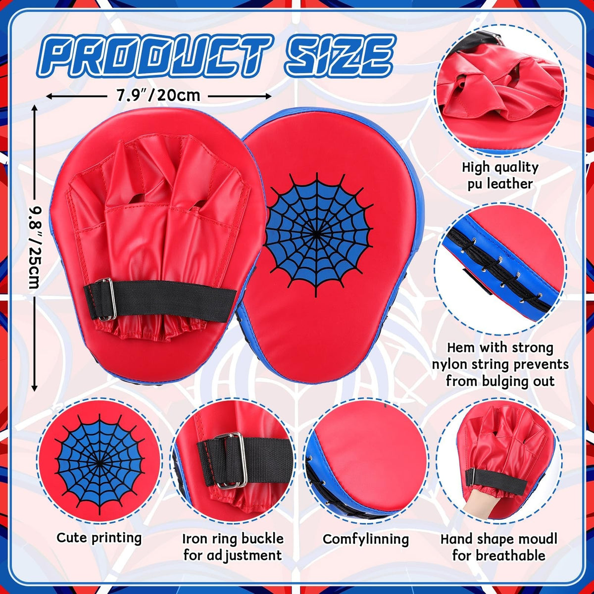 Kids Boxing Gloves and Punching Mitts Set - Sparring Gear for Martial Arts Training