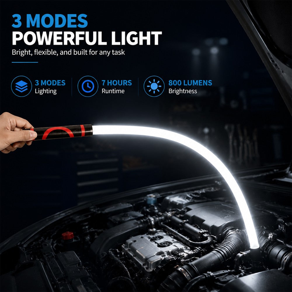 76cm Flexible LED Work Light with 3 Brightness Modes for Auto & Home