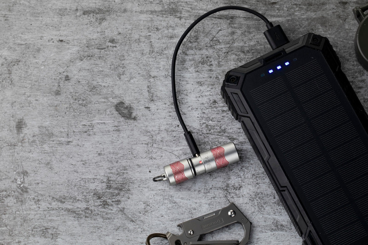 USB-C Rechargeable Keychain Flashlight 180 Lumens - Compact LED Torch