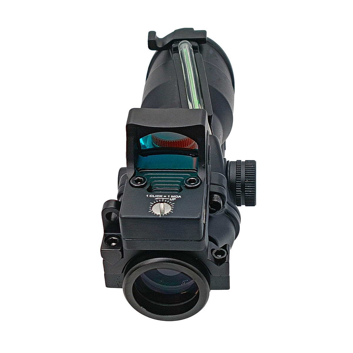 Fiber Optic Green Dot Sight 4x32 Scope for Rifle with Chevron Reticle