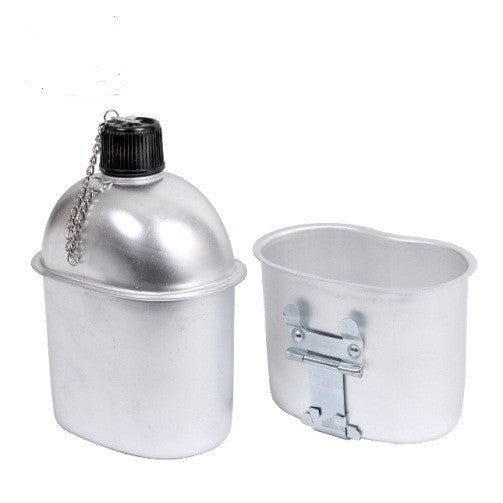 Aluminum Canteen Set with Cup and Stove Stand for Camping Hiking Outdoor