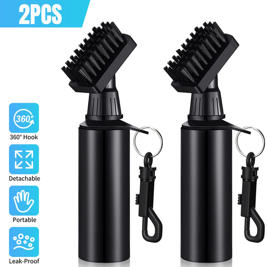 Golf Club Groove Cleaner Brush Kit with Spray Water Bottle - Portable & Durable