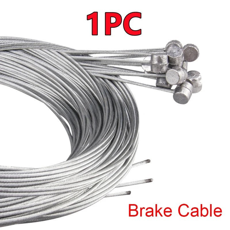 Bicycle Brake and Gear Cable Set 2M for MTB and Road Bikes - Silver