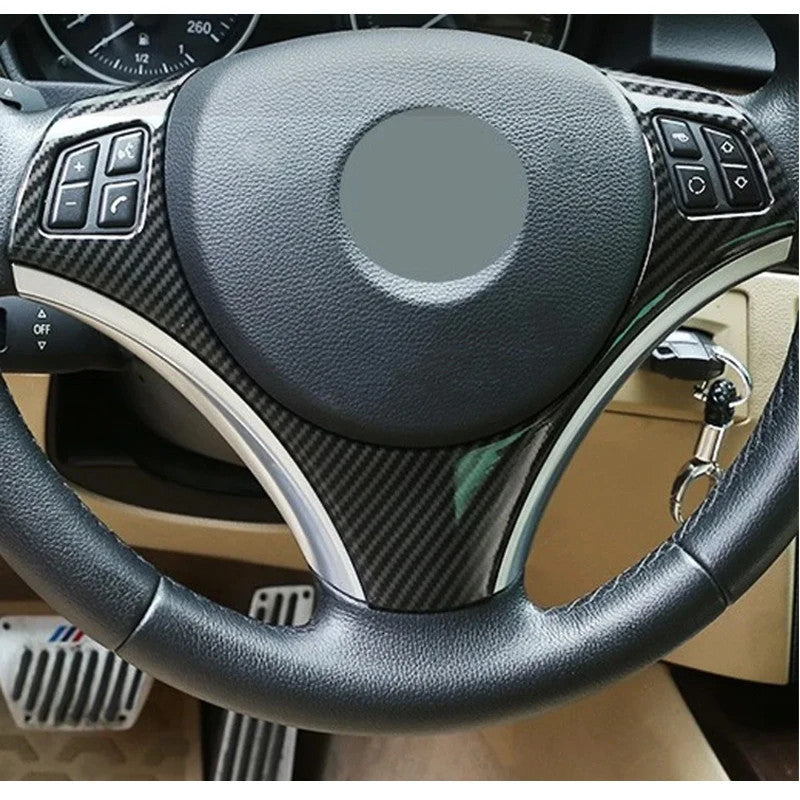 Carbon Fiber Car Steering Wheel Cover Trim for BMW 1 Series 3 Series