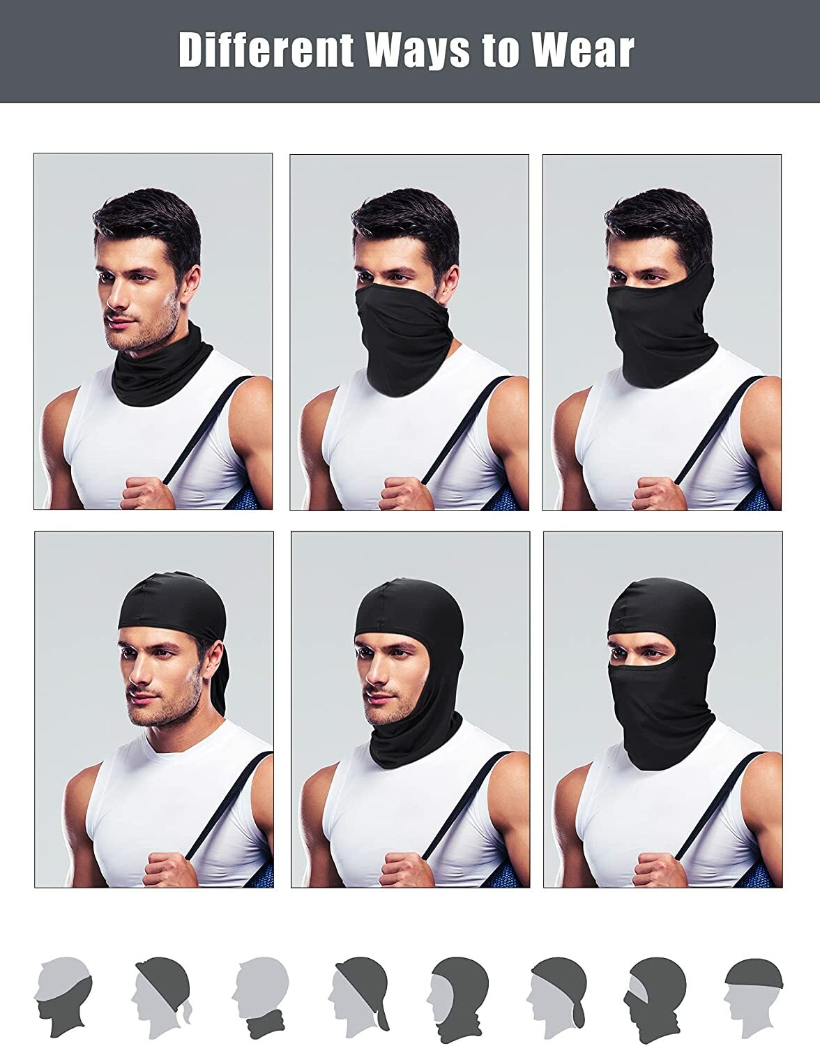 Balaclava Face Mask UV Sun Protection Ski Hood Men Women Tactical Mask