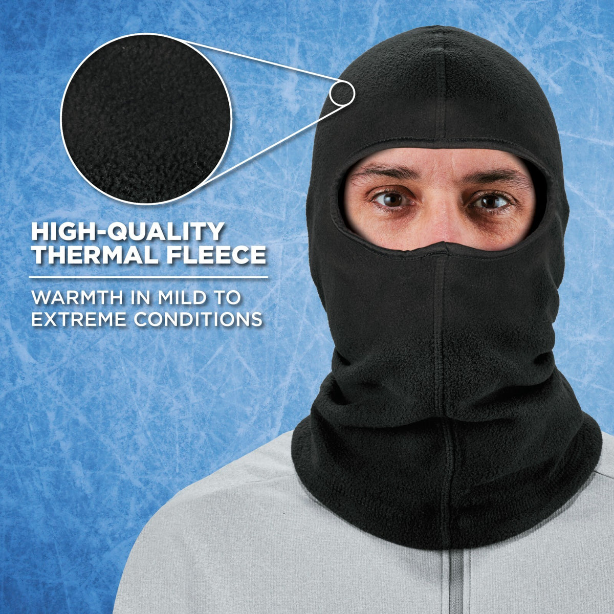 Winter Thermal Ski Mask Balaclava Fleece Hood Windproof Neck Warmer