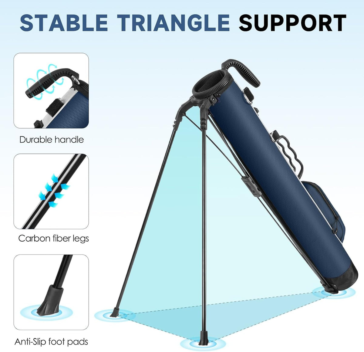 Lightweight Golf Stand Bag for Driving Range and Par 3 Courses