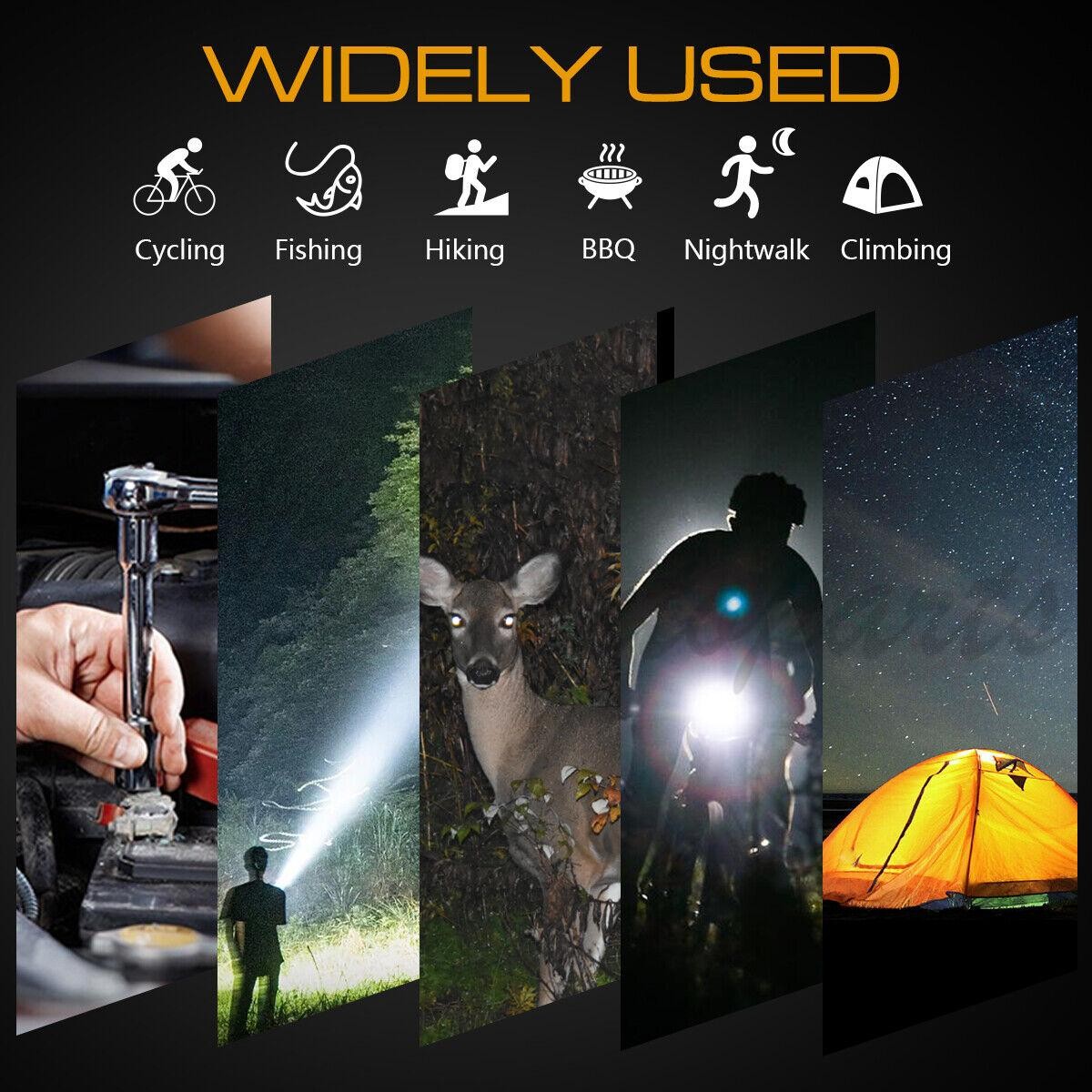 High Power Tactical LED Flashlight with Rechargeable Battery, IP6 Waterproof