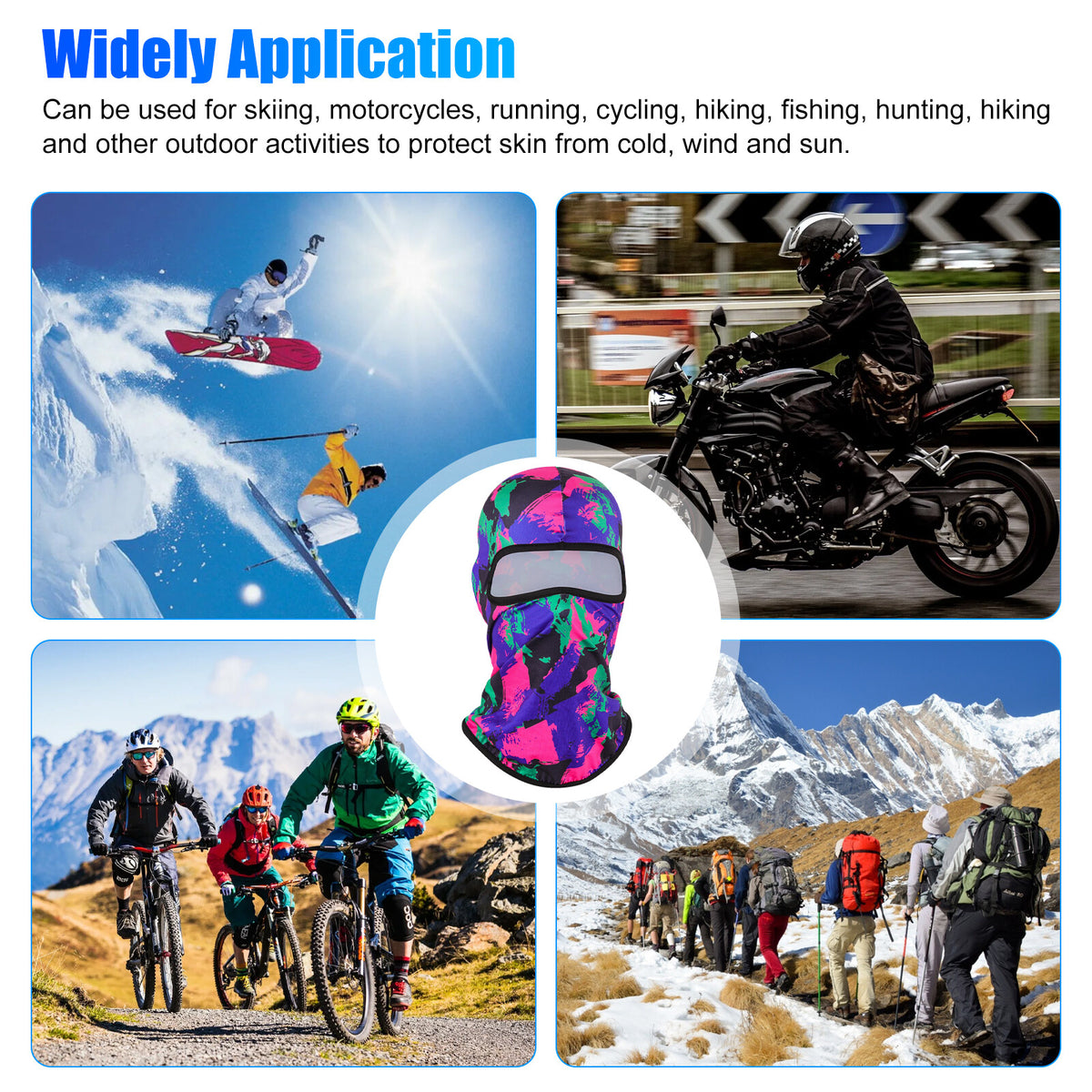 High Elasticity UV Protection Breathable Face Mask for Outdoor Activities