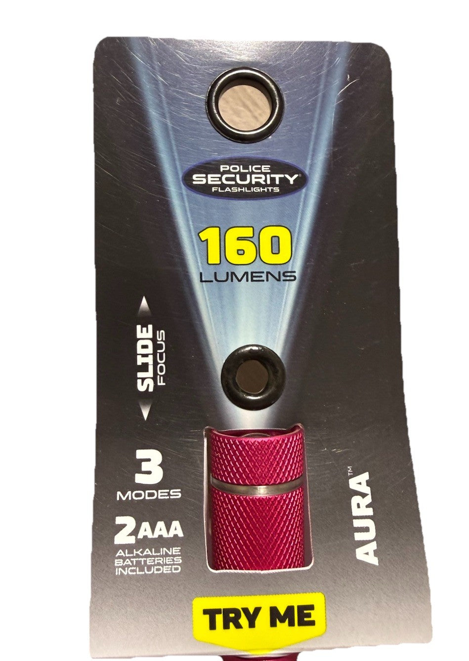 Bright Pink Aluminum LED Flashlight 160 Lumens for Security & Emergency Use