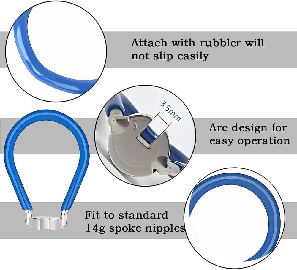 4-Piece Bicycle Spoke Wrench Set - Universal Forged Steel Wheel Tool