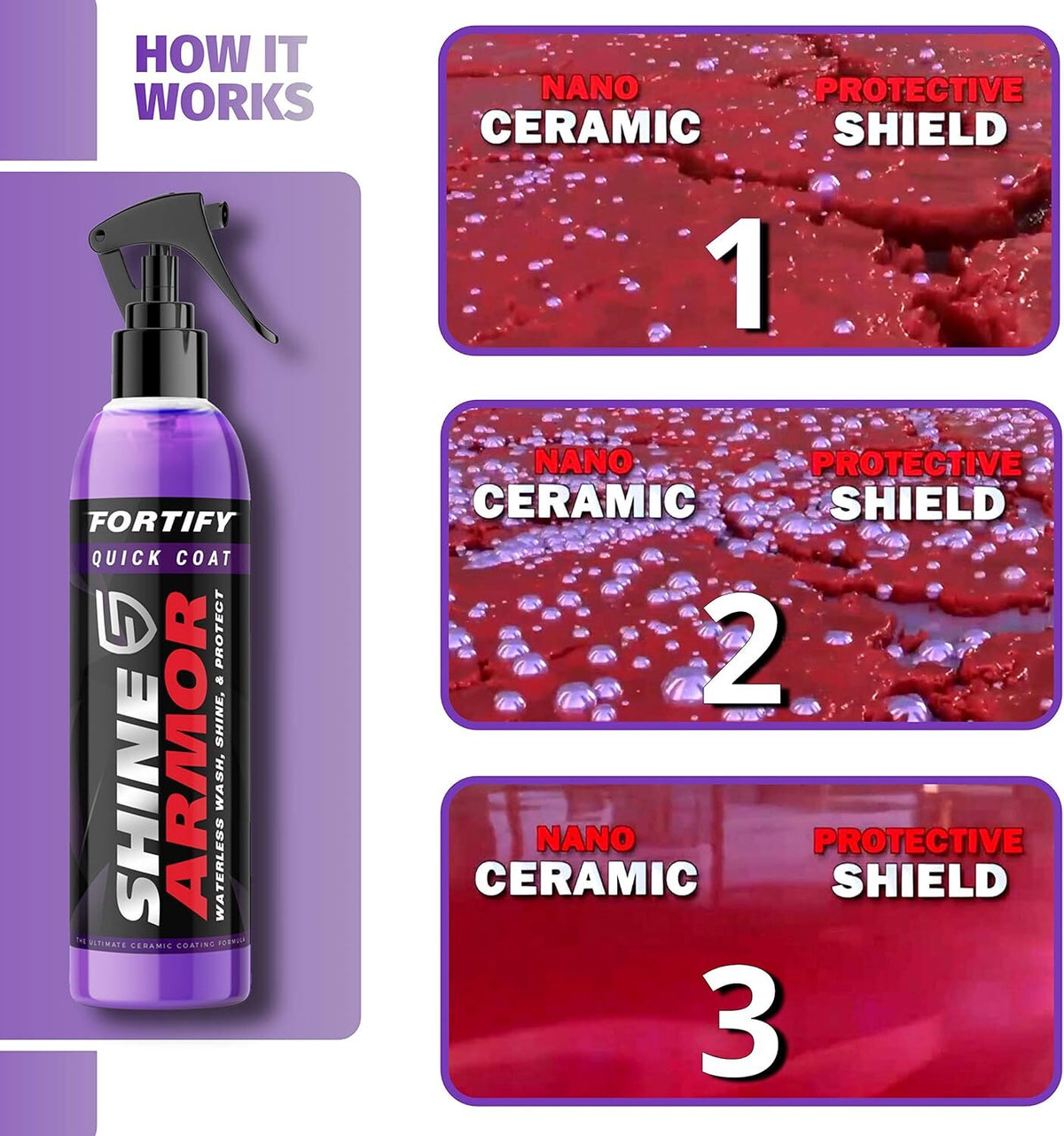 Ceramic Coating Spray for Cars - Hydrophobic Car Wax & Polish - 8oz