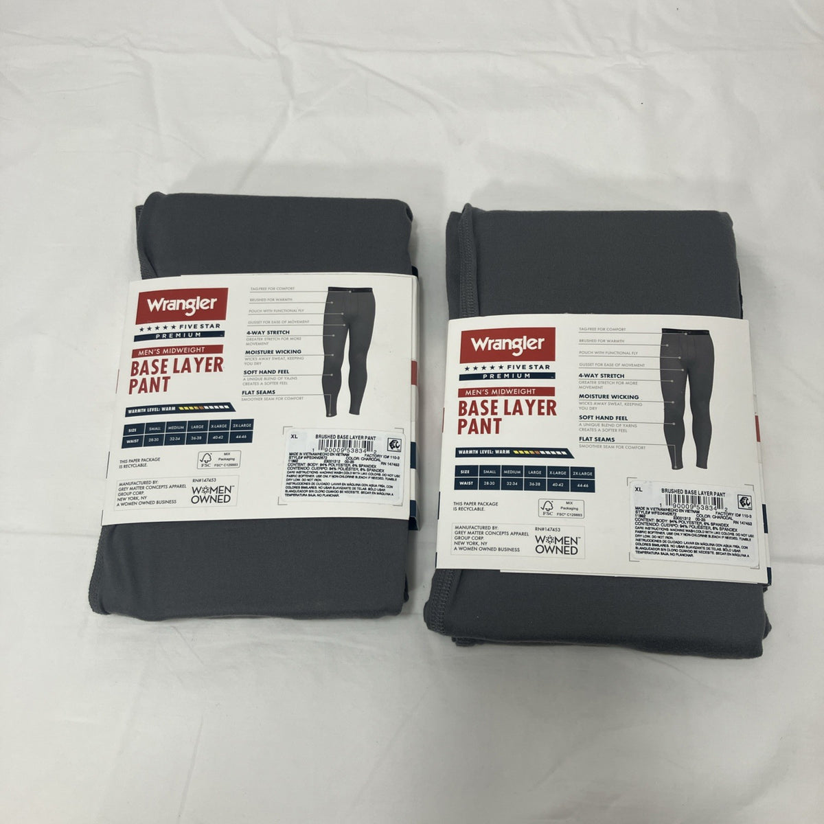 Men's Midweight Base Layer Pants 2XL Thermal Compression Ski Outdoor