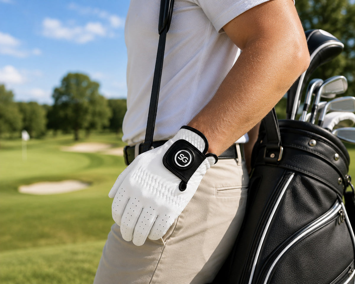 Premium Men’s Full Cabretta Leather Golf Gloves Pack of 5 - Breathable & Durable