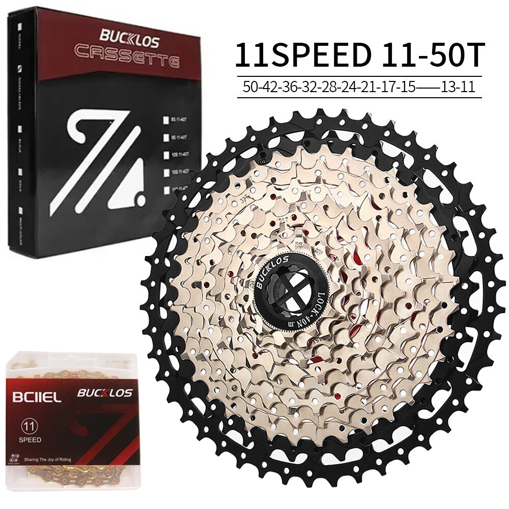 Bike Cassette and Chain Set for Shimano SRAM 8-12 Speed, 11-52T
