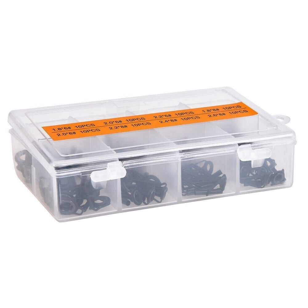 Fishing Rod Tip Repair Kit 80 Pcs Stainless Steel & Ceramic Guides for Freshwater Saltwater