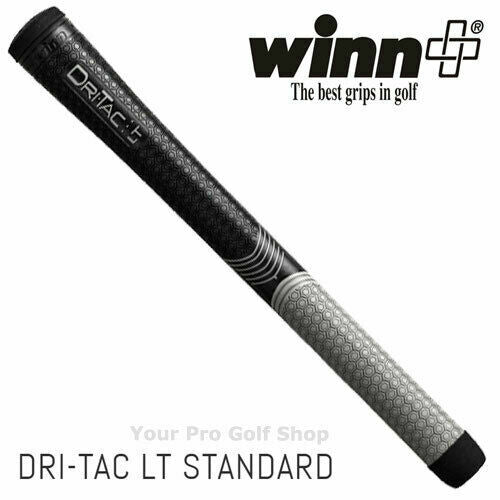 Golf Grip Set of 10 Less Taper Dri-Tac LT Standard Black/Gray