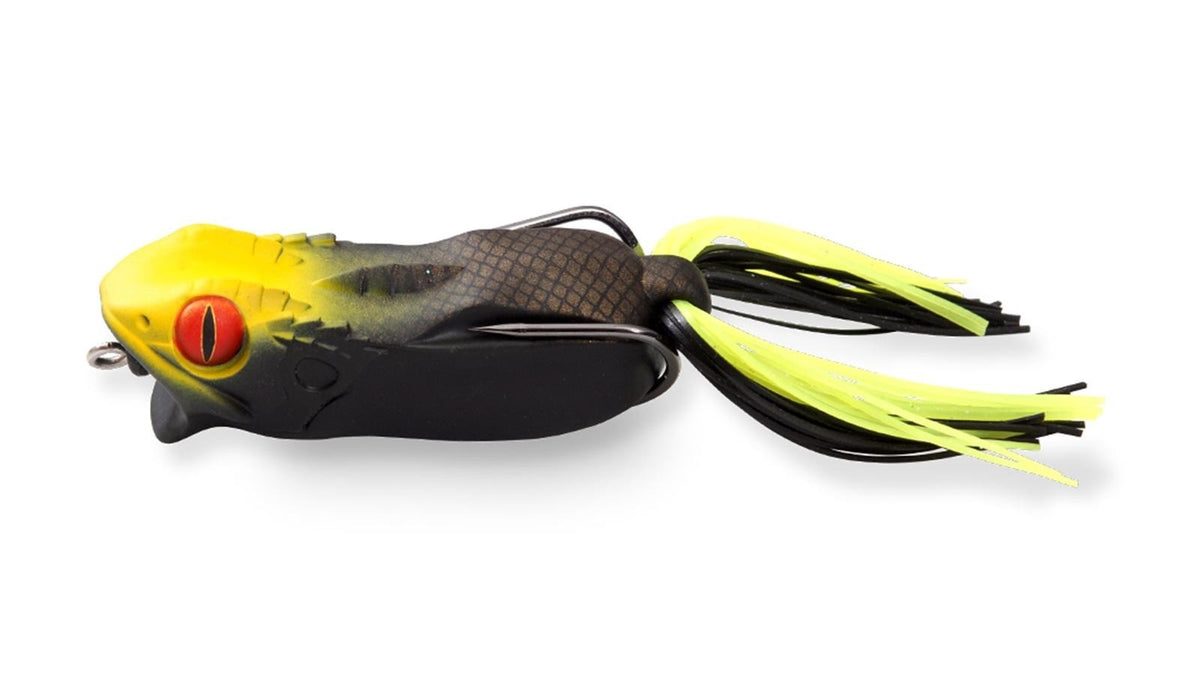 Topwater Hollow Body Frog Lure for Bass Fishing - 2.5" 1/2oz, Multiple Colors
