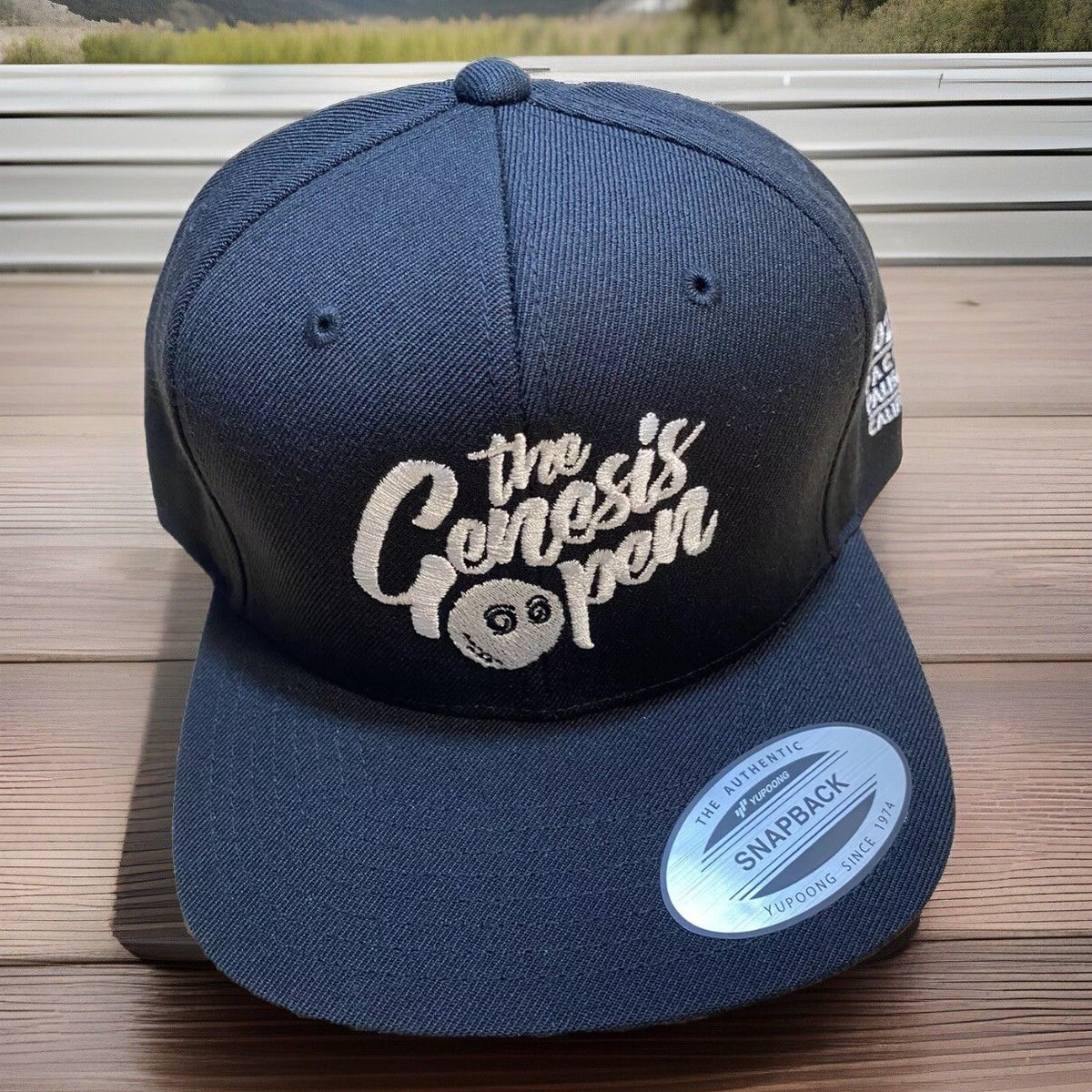 Malbon Golf Hat Genesis Open Pacific Palisades Black Snapback Cap