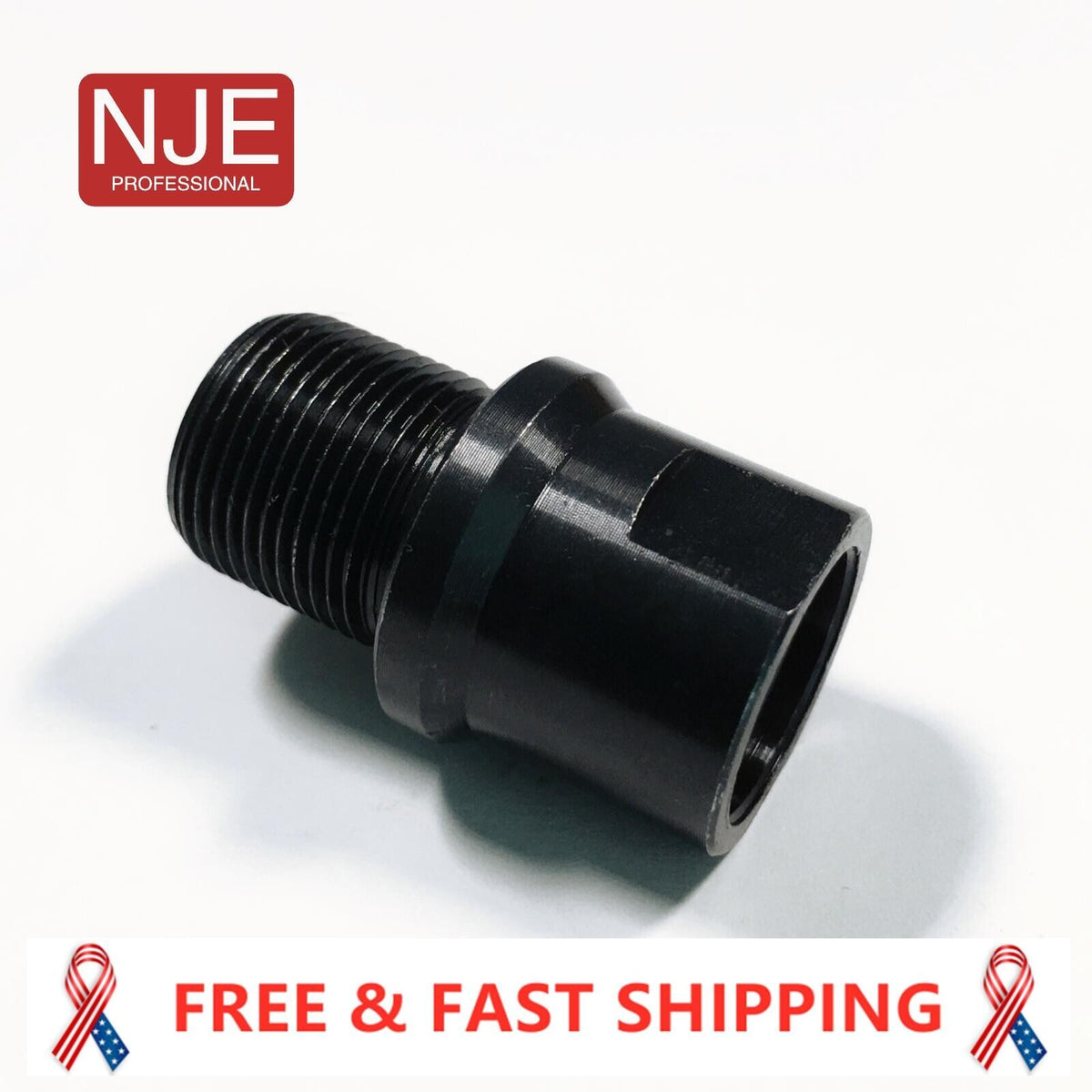 Steel Thread Adapter 1/2x20 to 5/8x24 - Heavy Duty Pipe Fitting
