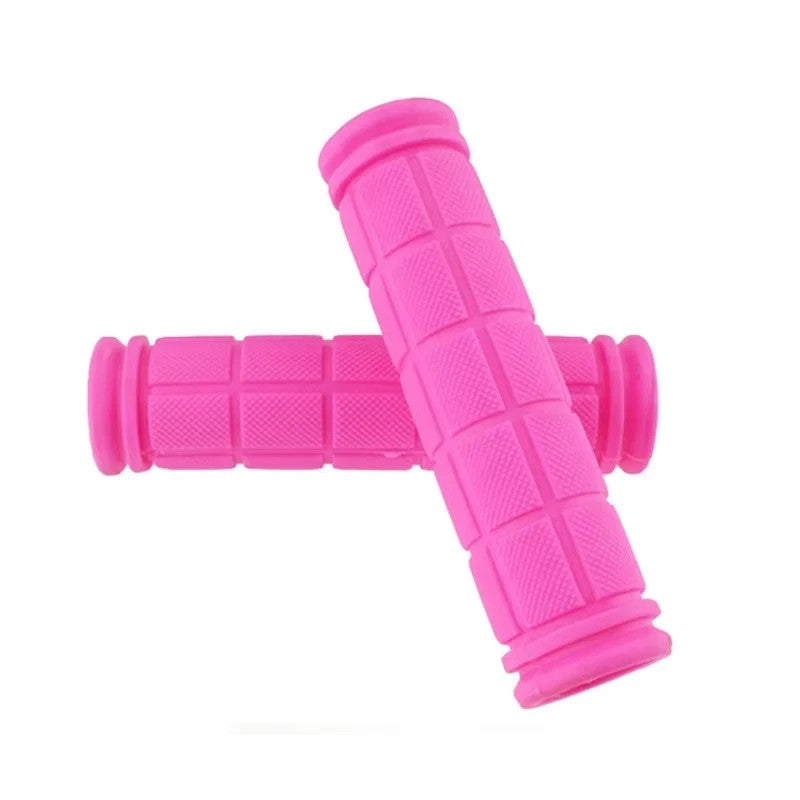 Bike Handlebar Grips - Non-Slip Soft Rubber Pair for BMX MTB Cycling