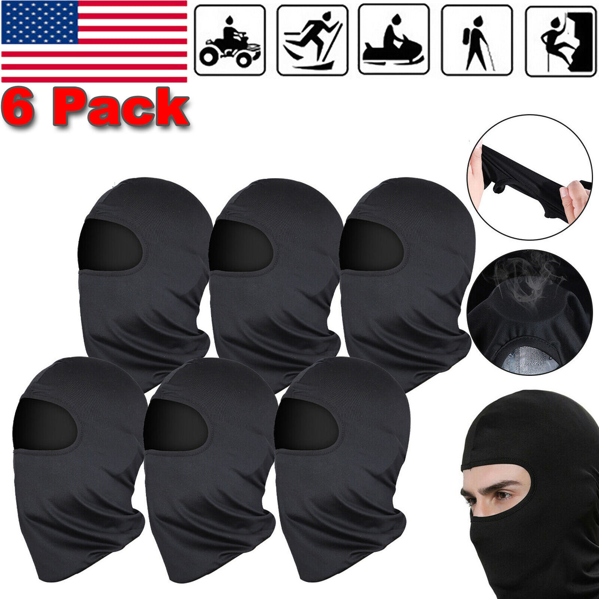 Men's Full Face Balaclava Mask - Tactical Ski Motorcycle Cold Weather Gear