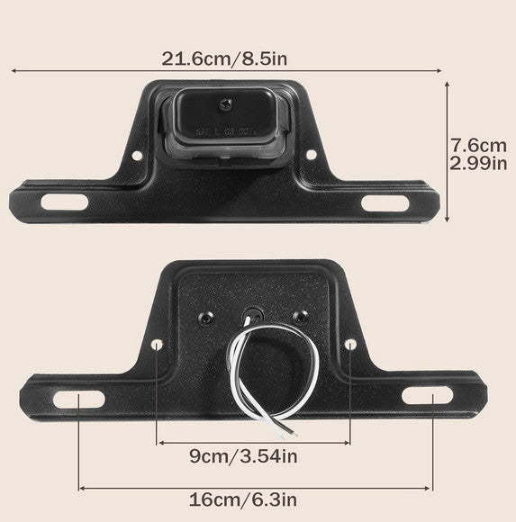 Universal Golf Cart License Plate Light with Bracket for EZGO Club Car Yamaha