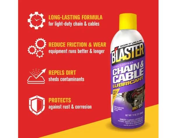 Bike Chain Lubricant Spray Long-Lasting Teflon 11 Oz Bicycle Chain & Cable Lube