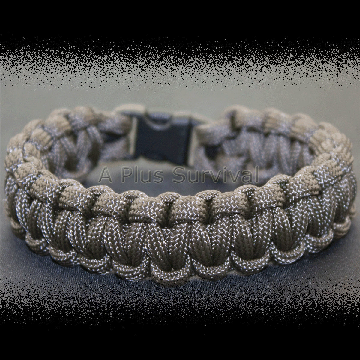 Dark Grey Paracord Survival Bracelet 550 LB Emergency Rope Wristband