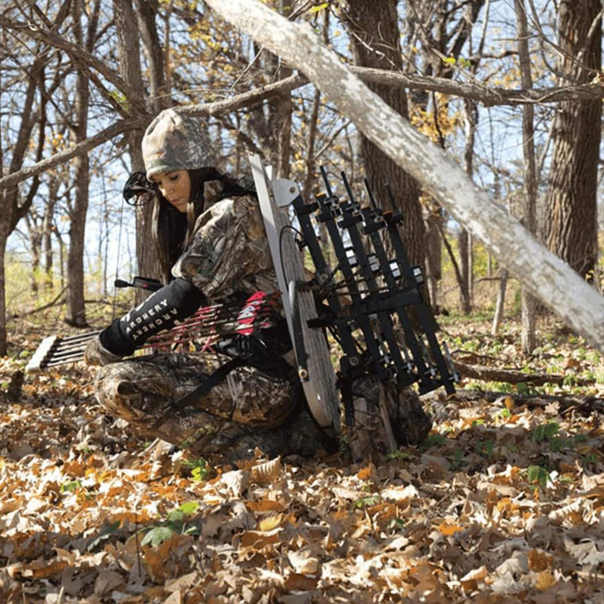 Climbing Tree Stand Sticks with Rope Cam Attachment - 4 Pack Hunting Gear