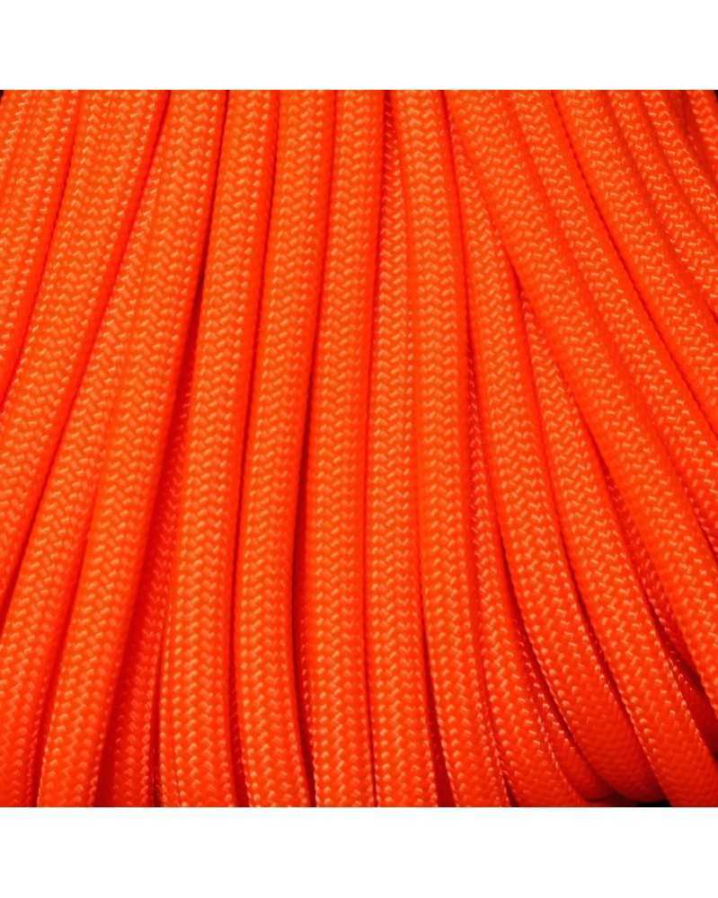 550 Paracord Neon Orange 50 ft - Made in USA, Heavy Duty Nylon Polyester
