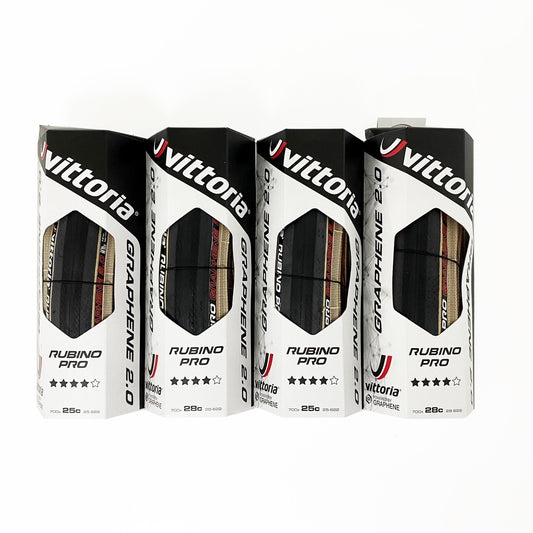 Cycling Road Tire Set - 700x25C & 28C, Black/Tan, Foldable Bead, Long-Lasting