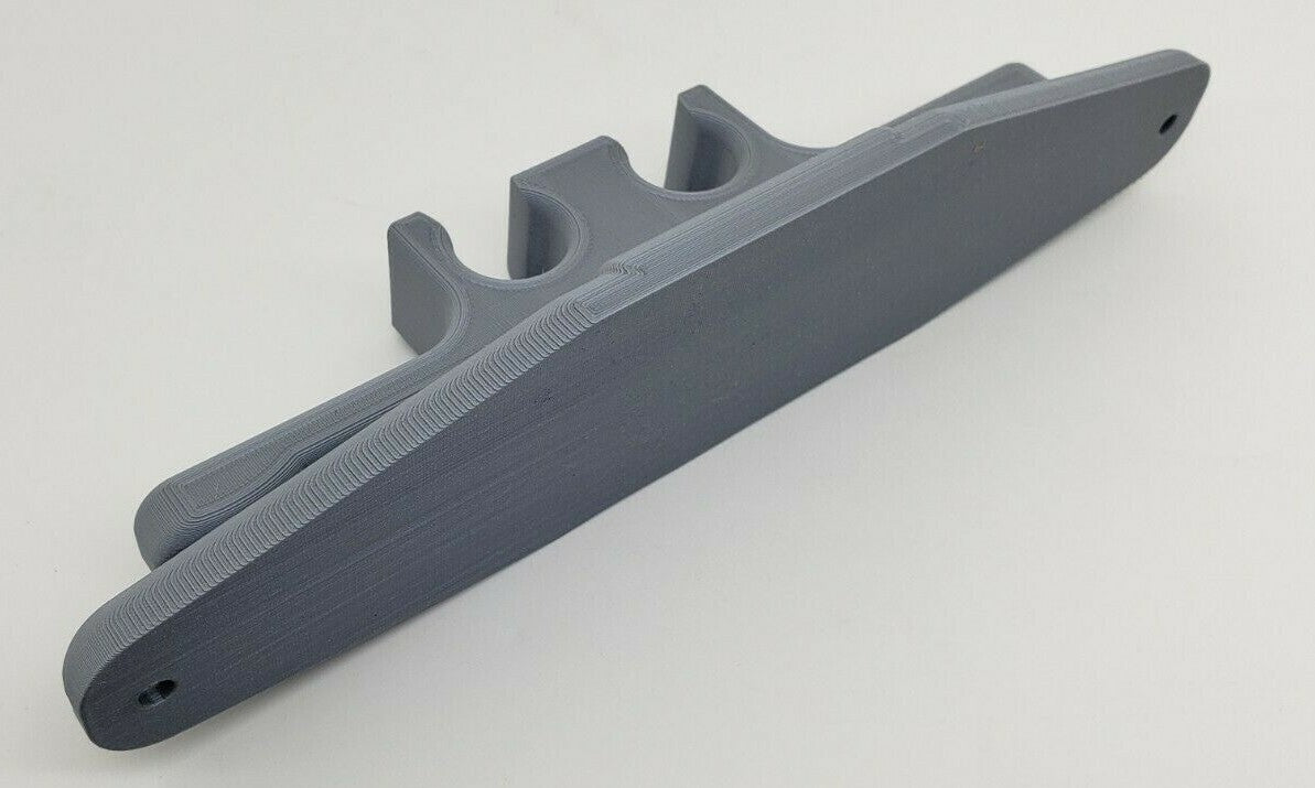 3D Printed Ski Wall Mount Holder Silver PLA Plastic | Ski Equipment Organizer