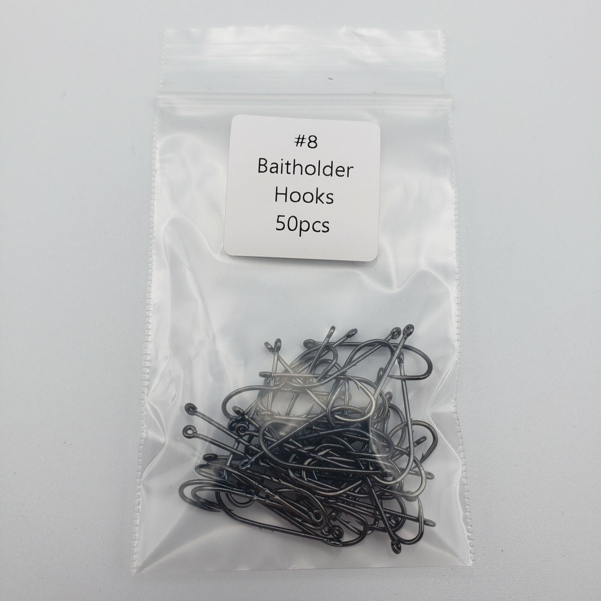Fishing Hooks Set - Offset Baitholder Hooks in Multiple Sizes, 50 Pack