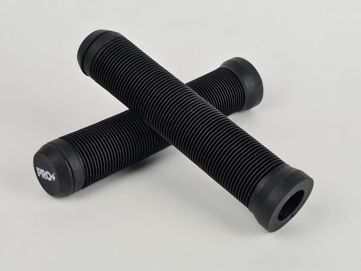 Soft Flangeless Longneck Bike Handlebar Grips - Comfortable, Open End, 135mm