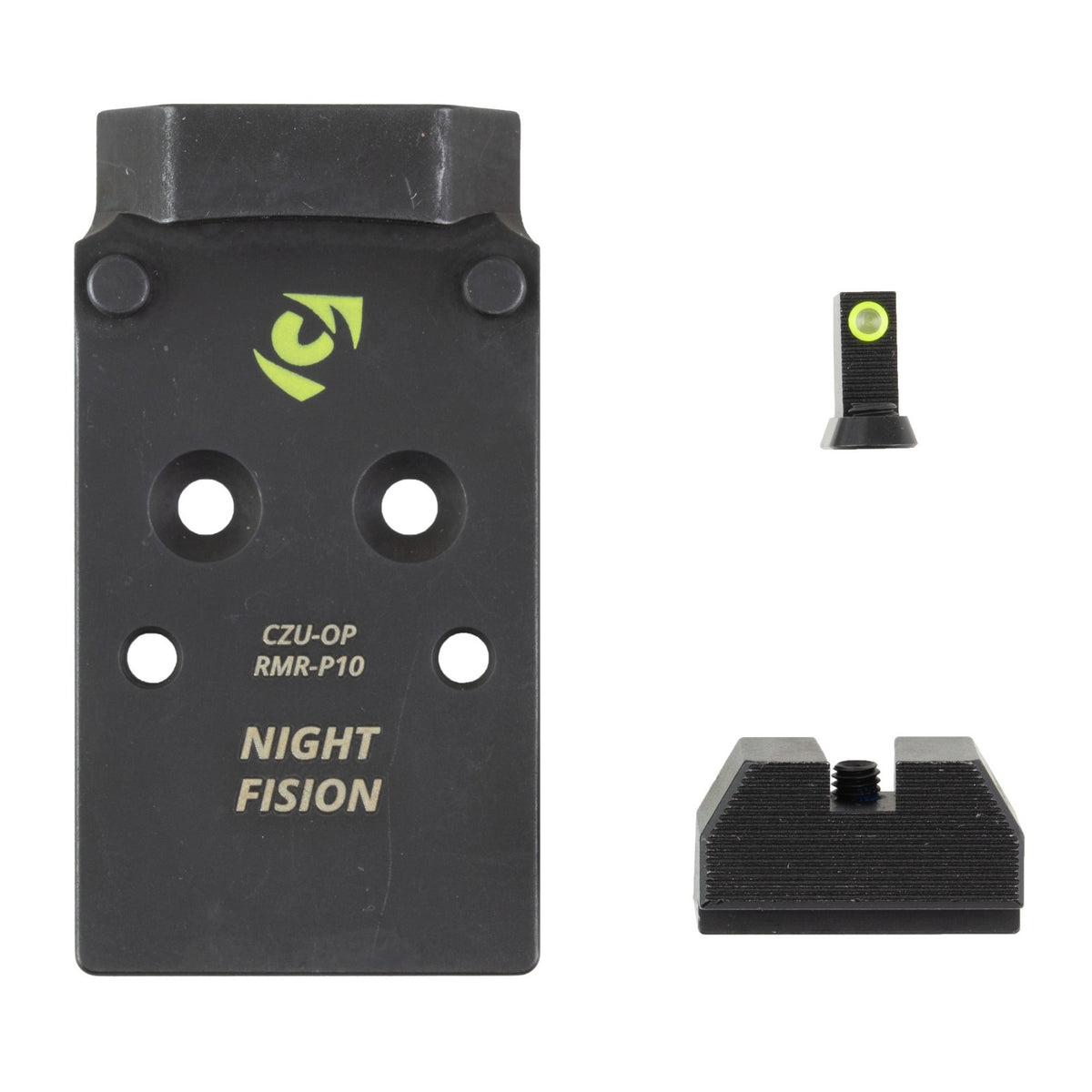 Optic Mount Plate with Backup Sights for CZ P10 and RMR - Night Fision