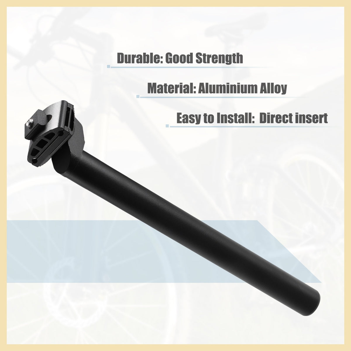 27.2x300mm Aluminum Bike Seat Post for Mountain & Road Bikes