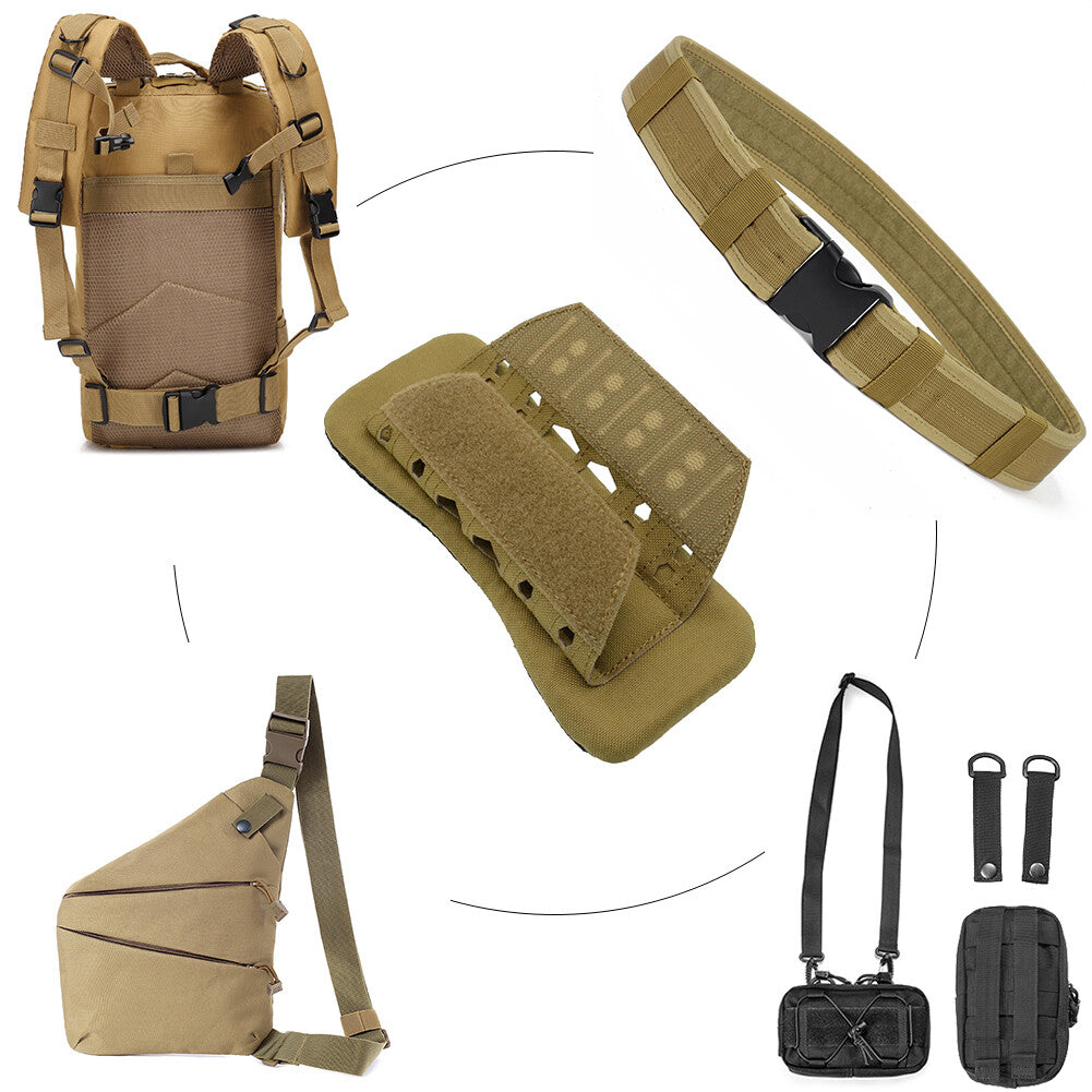 Tactical Backpack Shoulder Strap Pads Molle Bag Waist & Shoulder Cushions