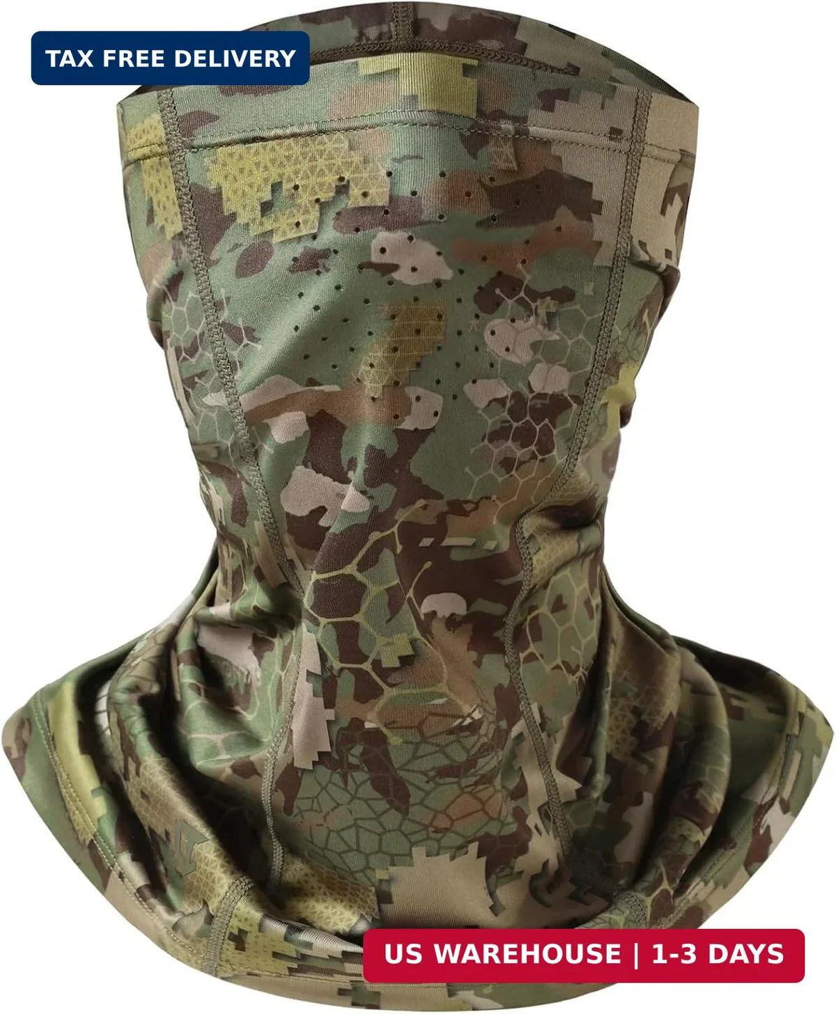 UPF 50+ Tactical Neck Gaiter Face Mask for Hunting and Outdoor Sports