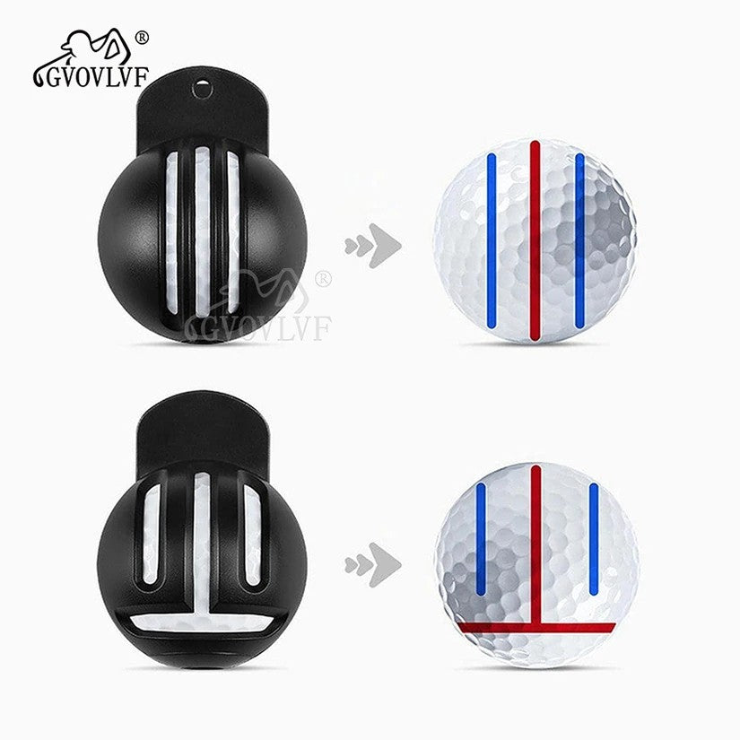 Golf Ball Alignment Tool Set with 2 Marking Pens for Putting Practice