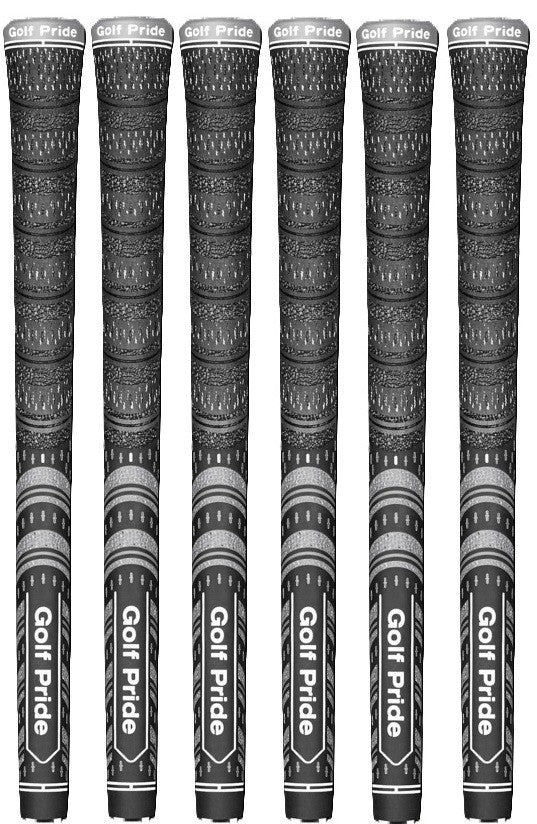 Golf Pride MCC Standard Golf Grips Set of 6 Black & Gray - Hybrid Performance