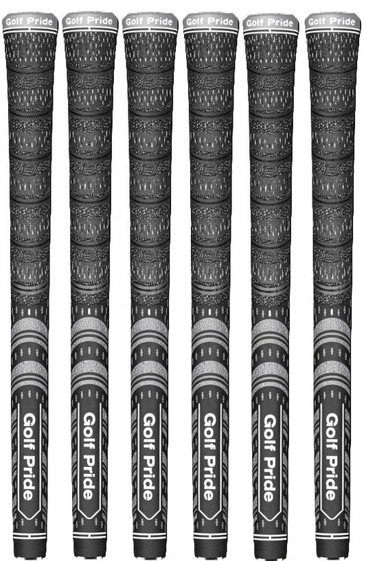 Golf Pride MCC Standard Golf Grips Set of 6 Black & Gray - Hybrid Performance