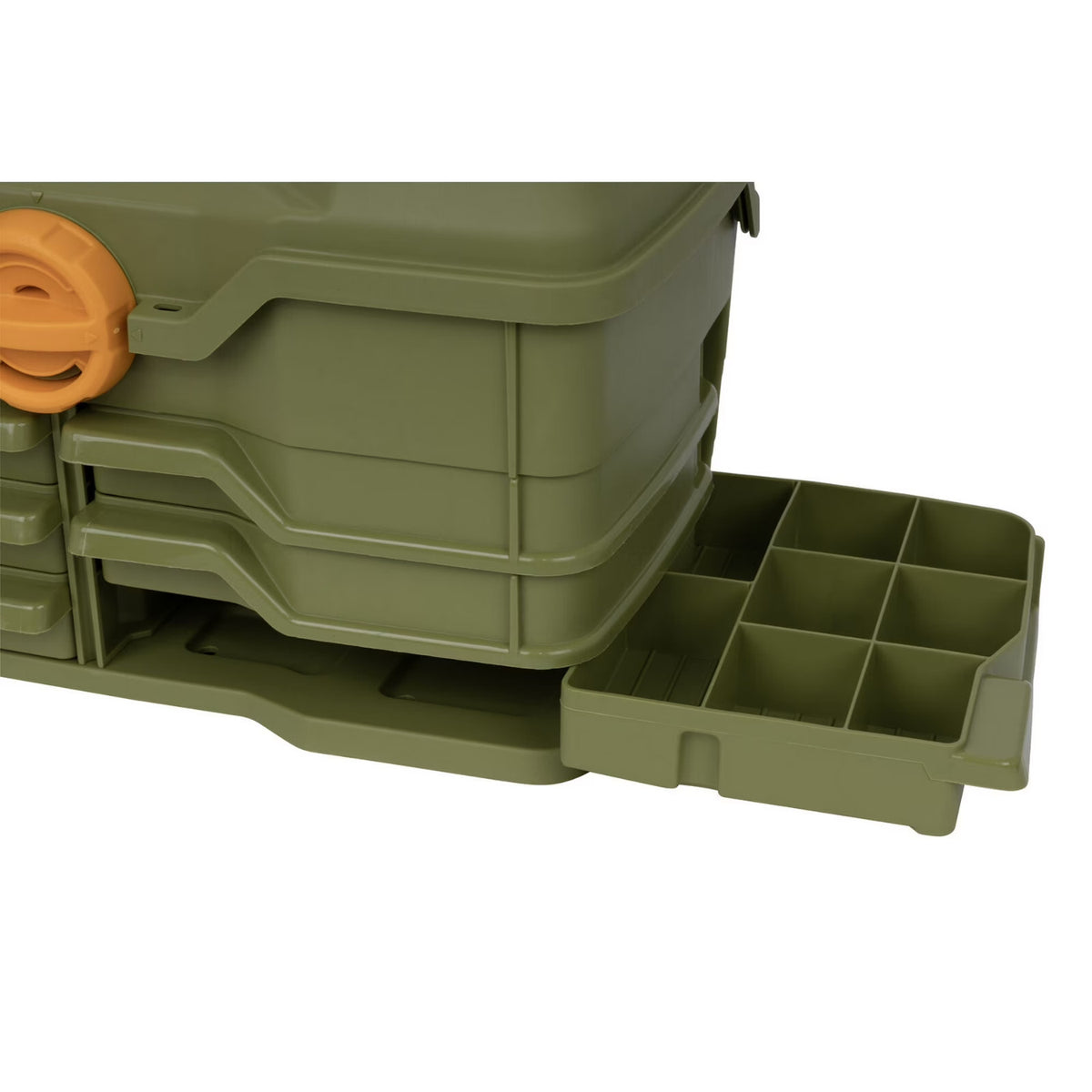 2 Pack Large Fishing Tackle Boxes - 15.5 Inch Green Storage Organizers