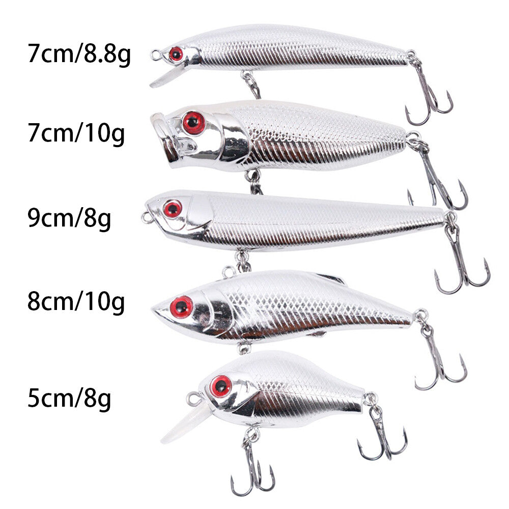 10pcs Mixed Size Fishing Lures Hard Bait Set - Mini Artificial Bait
