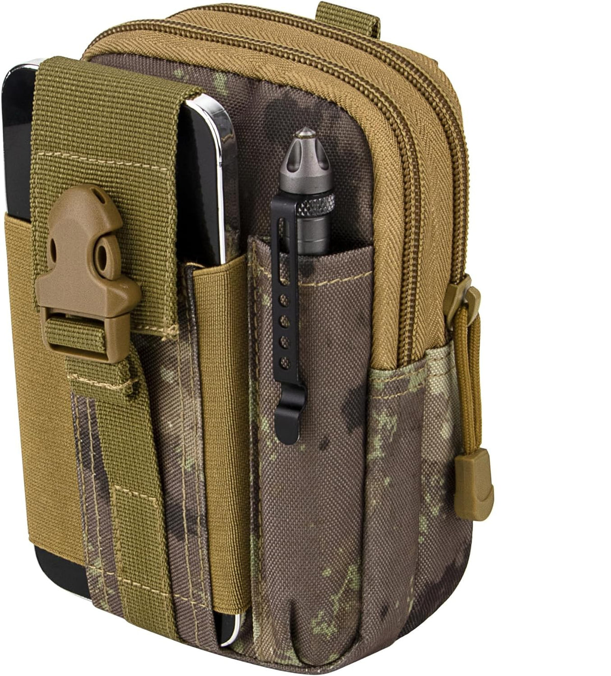 Tactical Molle Waist Pouch Utility Belt Bag Phone Holster for Outdoor & Work